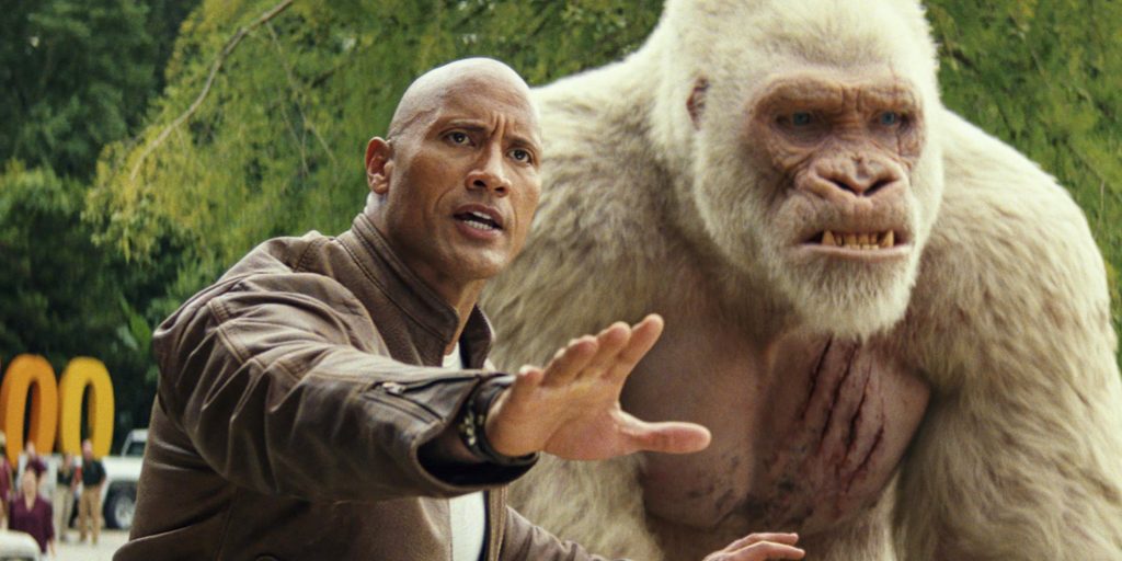 Photo Credit:
Courtesy of Warner Bros. Pictures
Caption:
(L-R) DWAYNE JOHNSON as Davis Okoye and JASON LILES as George in New Line Cinema's and ASAP Entertainment's action adventure "RAMPAGE," a Warner Bros. Pictures release.
Copyright:
© 2018 WARNER BROS. ENTERTAINMENT INC.